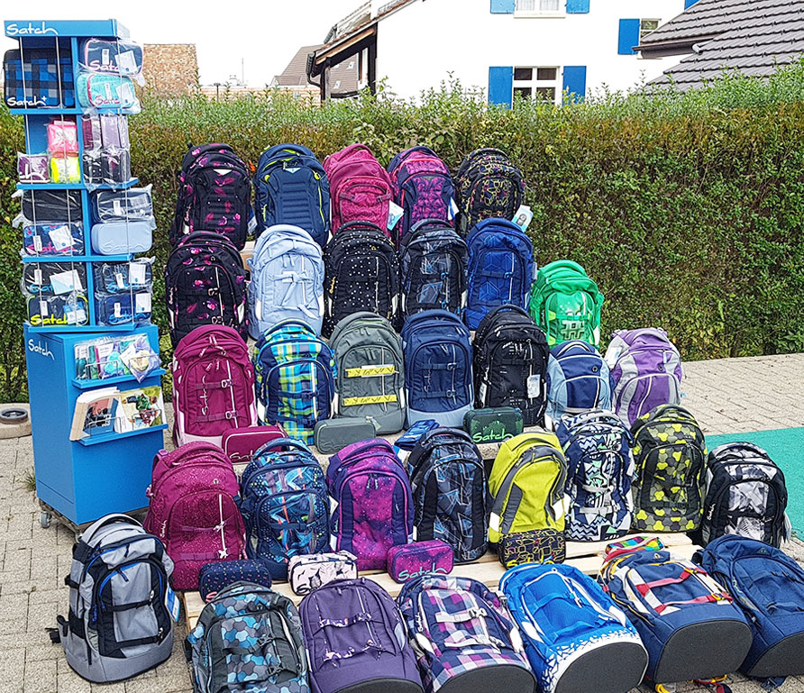 schulrucksack, satch, papeterie, weber, oberdorf